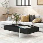 Generic T-Shape Center Table Coffee Table- Black/White - image 2