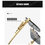 product_image_name-Fashion-Classic Rimless Sunglasses Men Women Fashion Leopard Decoration Small Sun Glasses Stylish Frameless Driving Travelling Shades-3