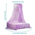 Generic Double Bed Butterfly Lace Dome Mosquito Net - Purple - image 2