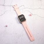 Large Screen LED Electronic Watch: Pink Silicone Strap Multi-Function Digital Timepiece