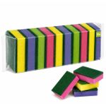 5PCs/pack Rainbow Scourer Sponges – Durable Dishwashing & Heavy-Duty Cleaning
