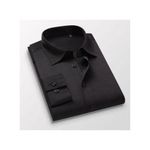 Men's Corporate Quality Formal Office Plain Black Long Sleeve Shirt