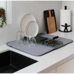 Generic Foldable Absorbent Kitchen Dish Drying Mat - With Dish/Plate Rack - image 3