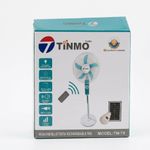 TINMO 18" Solar & Electric Rechargeable Standing Fan with + LED Light + Remote - image 2