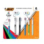 Bic 4-Color Retractable Ballpoint Pens, 6 pack