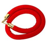 Original Stanchion Rope With Gold Hook - Red