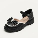 Fashion Viktoria Two-Tone Bow Mary Jane Shoes