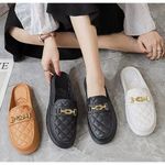 product_image_name-Women Only-Women's Half footwear - Ladies Black Slippers  - Beach flip shoe -4