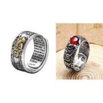 2in1 Feng Shui Black Obsidian Ring