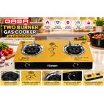Heavy-Duty 2-Burner Glass Tabletop Gas Stove – Fast & Reliable Cooking