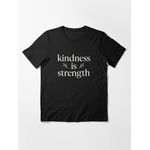 product_image_name-Tshirt-Kindness Is Strength Black Unisex T-Shirt – Minimalist Inspirational Tee-1