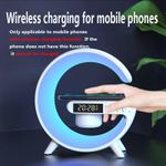 Bekia Multi functional Bluetooth speaker alarm LED clock Multiple adjustable colors Night Light table lamp Mobile phone holder - image 5