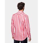 product_image_name-Hawes & Curtis-Slim Fit Red & White Stripe Shirt-4