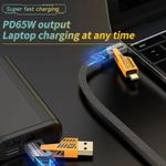 Generic 4 in 1 USB Cable 64Watts Fast Charging Type C & iPhone Charger Cord Charger - image 4