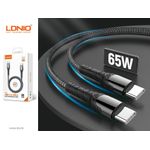 product_image_name-Ldnio-LC102 65W Type-C To Type-C 2 Meters Fast Charging Data Cable-3