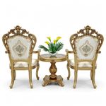 Chair  CLASSIC ROYAL GOLD 2 CHAIRS + TABLE SET - image 2