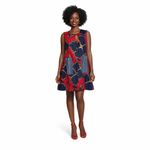 Boltmor Lisa Ankara Sleeveless Kimono Short Dress With Belt
