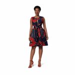 Boltmor Lisa Ankara Sleeveless Kimono Short Dress With Belt - image 3