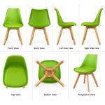 Generic Modern lime-green molded plastic dining chair - image 2