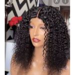 KinkyWater Curly Hair Wig With Closure Natural Colour