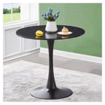 Generic Modern Tulip Dinning Table With Sturdy Metal Pedestal