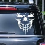 product_image_name-Generic-1pcs Size 40x36cm 3D Skull Decal Car Exterior Sticker - White-1