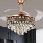 SUMMER WIND  Modern Chandelier Crystal Ceiling Fan Light