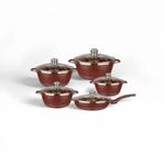 BROCOOK 10pcs Non Stick Aluminum Cooking Pots With Frying Pan