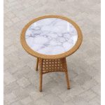 Rattan outdoor/indoor dining chairs and table with top - image 3
