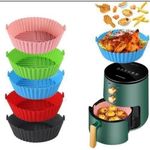 2Pcs Air Fryer Silicone Pot Airfryer Basket Liners 