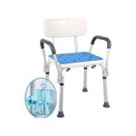 Medline A Elderly Bath Tub Shower Seat Chair Bench Stool With Handle And Backrest
