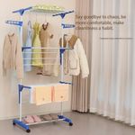 SIKITUT 3 Layer Baby Cloth Hanger Drying Rack Foldable Dryer Rack Indoor/Outdoor - image 3
