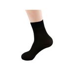 12 Pairs Men's Long Fiber SocksSoft Middle Socks- Black