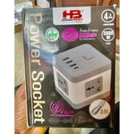 Generic NEW CUBE 4-WAY 3 PORTS AND A TYPE-C EXTENSION SOCKET