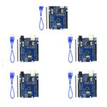 Generic 5pcs UNO R3 Official ATMEGA16U2+MEGA328P Chip For ARD_ UNO R3 Development board + USB CABLE