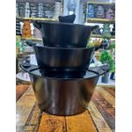 3PCS Set Diecast Granite Pot 