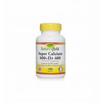 nature's field Super Calcium 600 + D3 400 Bone & Joint Support - 100 Tablets