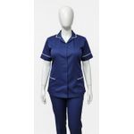 product_image_name-Fashion-Women’s Medical Scrub Set – Navy Blue with White Trim-1