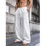 Fashion Linen Latin Waist Pant-White