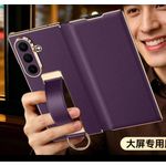 Generic Leather wristband Case with free glass protector for Samsung galaxy Z fold 7