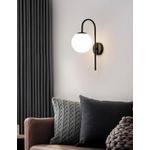 Modern Nordic Frosted Glass Globe Wall Sconce