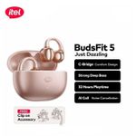 itel Wireless Earbuds with 32 Hours Playtime, Fast Charging, BudsFit 5 Rose Gold