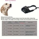 Generic Adjustable Dog Mask, Breathable Polyester, Anti-Bite Barking Control, Comfort Fit for Small to Medium Dogs - image 2