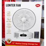 itel LONTER 12-Inch Musical Energy Storage Rechargeable Fan - image 3