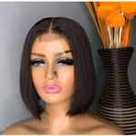 Trendy Bob Hair Wig With Part Closure -1b