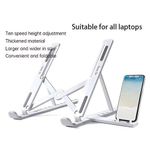 product_image_name-Generic-Plastic Foldable Adjustable Stand Holder For Laptop White-1