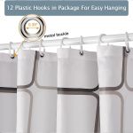 Generic Shower Curtain Waterproof With Hooks - image 3
