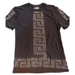 product_image_name-Top-Black mesh blouse with silver stones for women-3