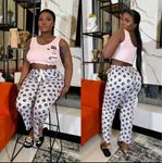 Ladies Sexy  Nightwear Top And Trouser