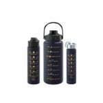 Motivational 3-in-1  Straw Water Bottle Set 